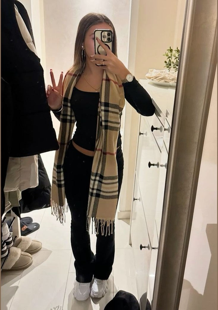 CHEQUERED BB | CASHMERE SCARF